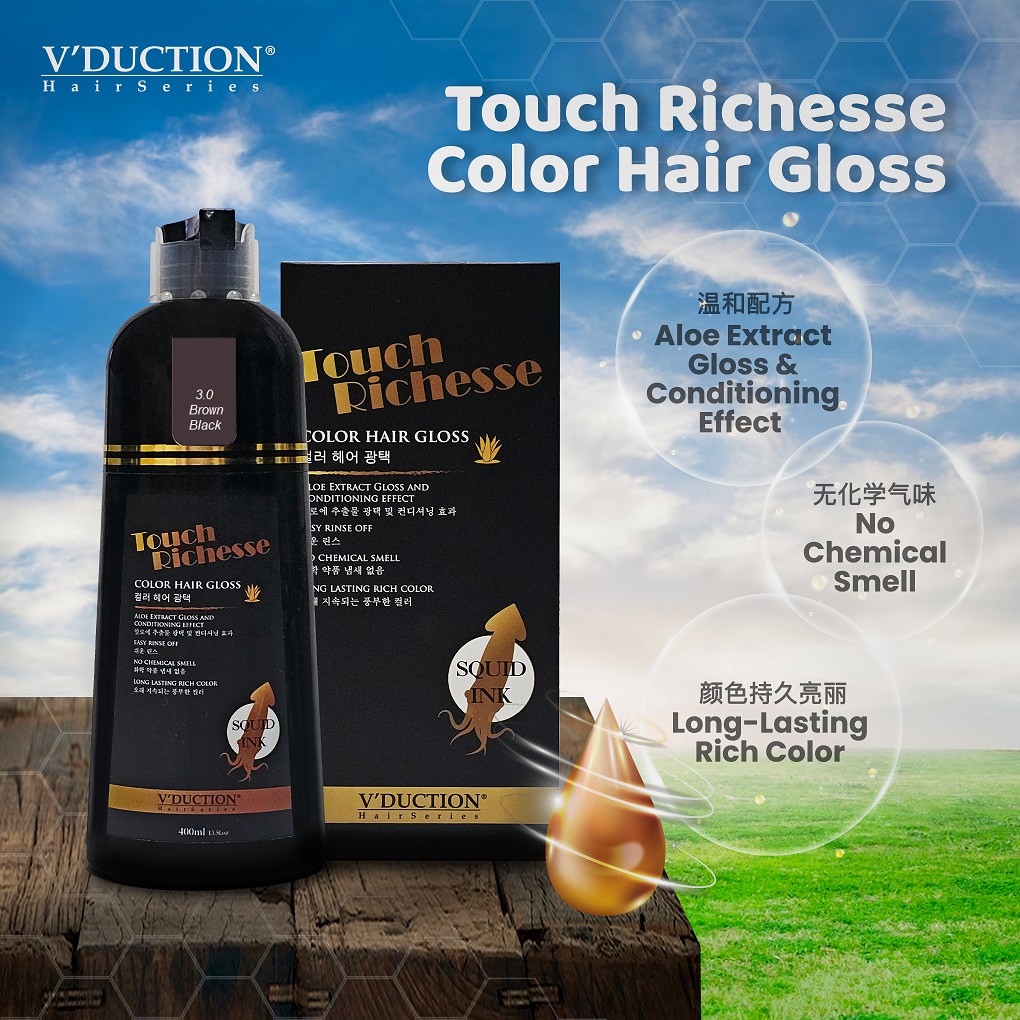 Touch Richesse Color Hair Gloss – 3.0 Brown Black